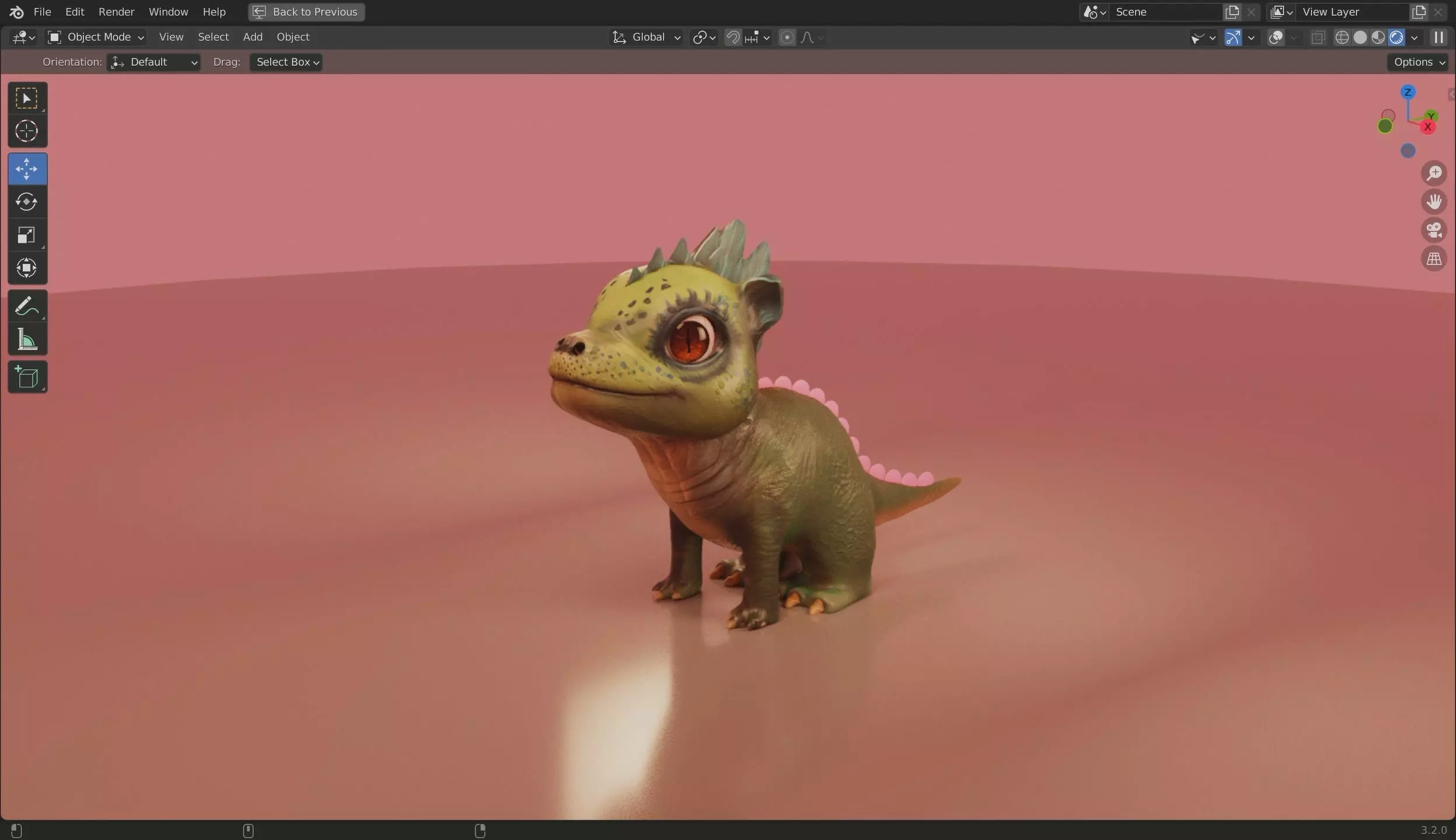 Baby Dragon 3D Model Low-poly 3D model_0