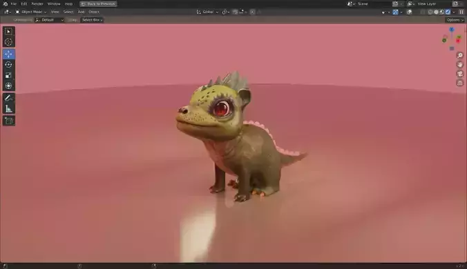 Baby Dragon 3D Model Low-poly 3D model
