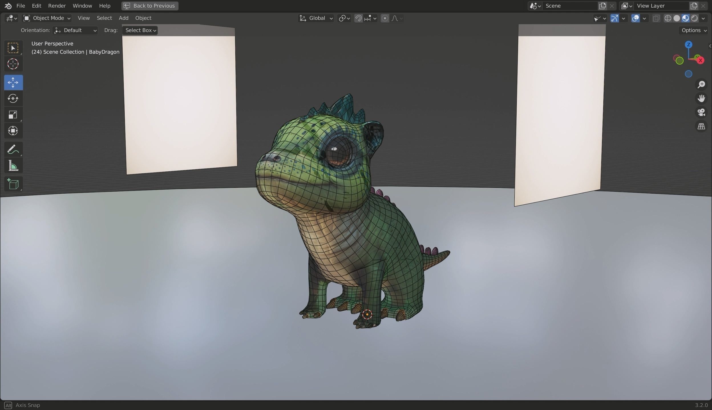 Baby Dragon 3D Model Low-poly 3D model_36