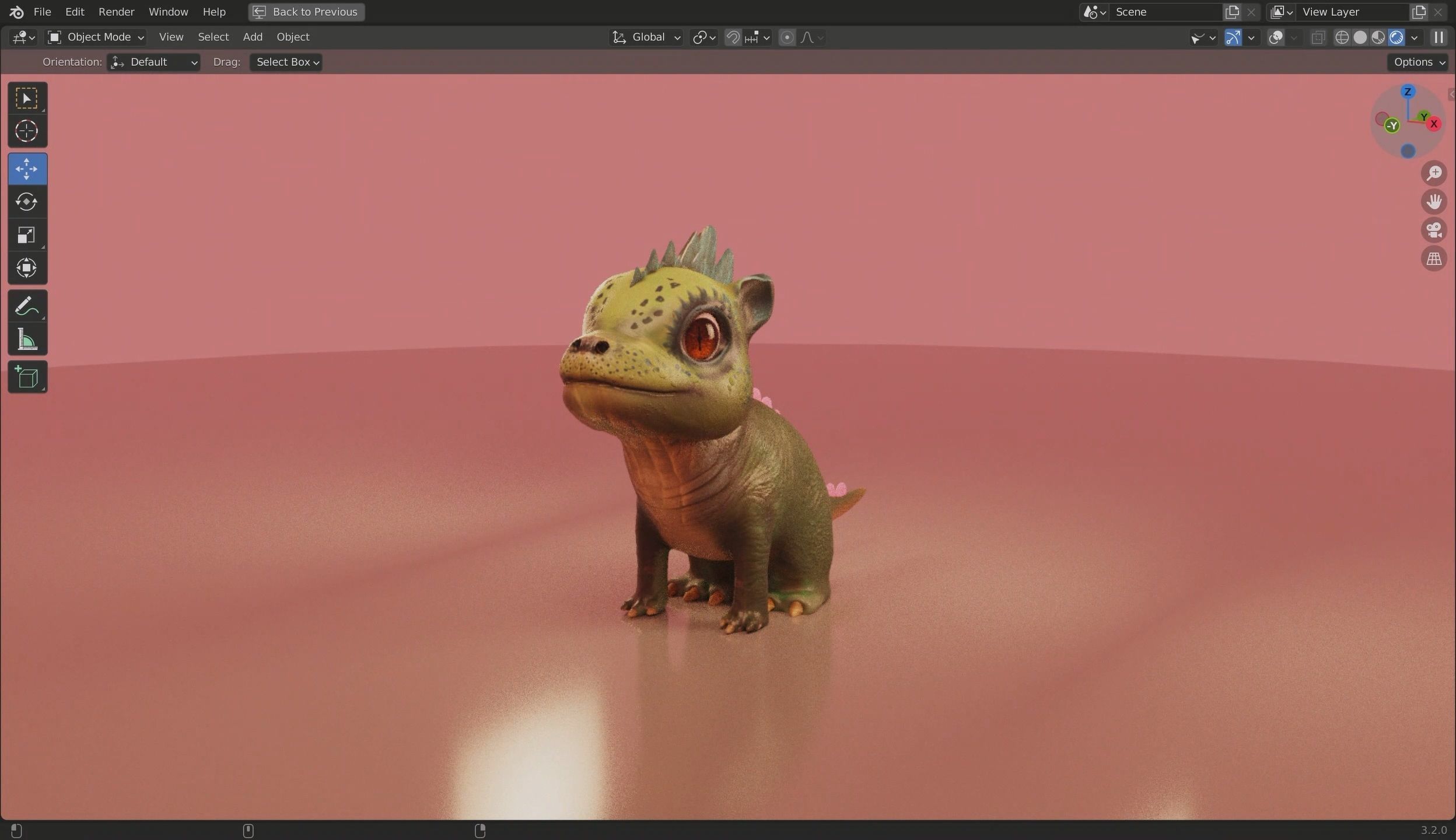 Baby Dragon 3D Model Low-poly 3D model_7