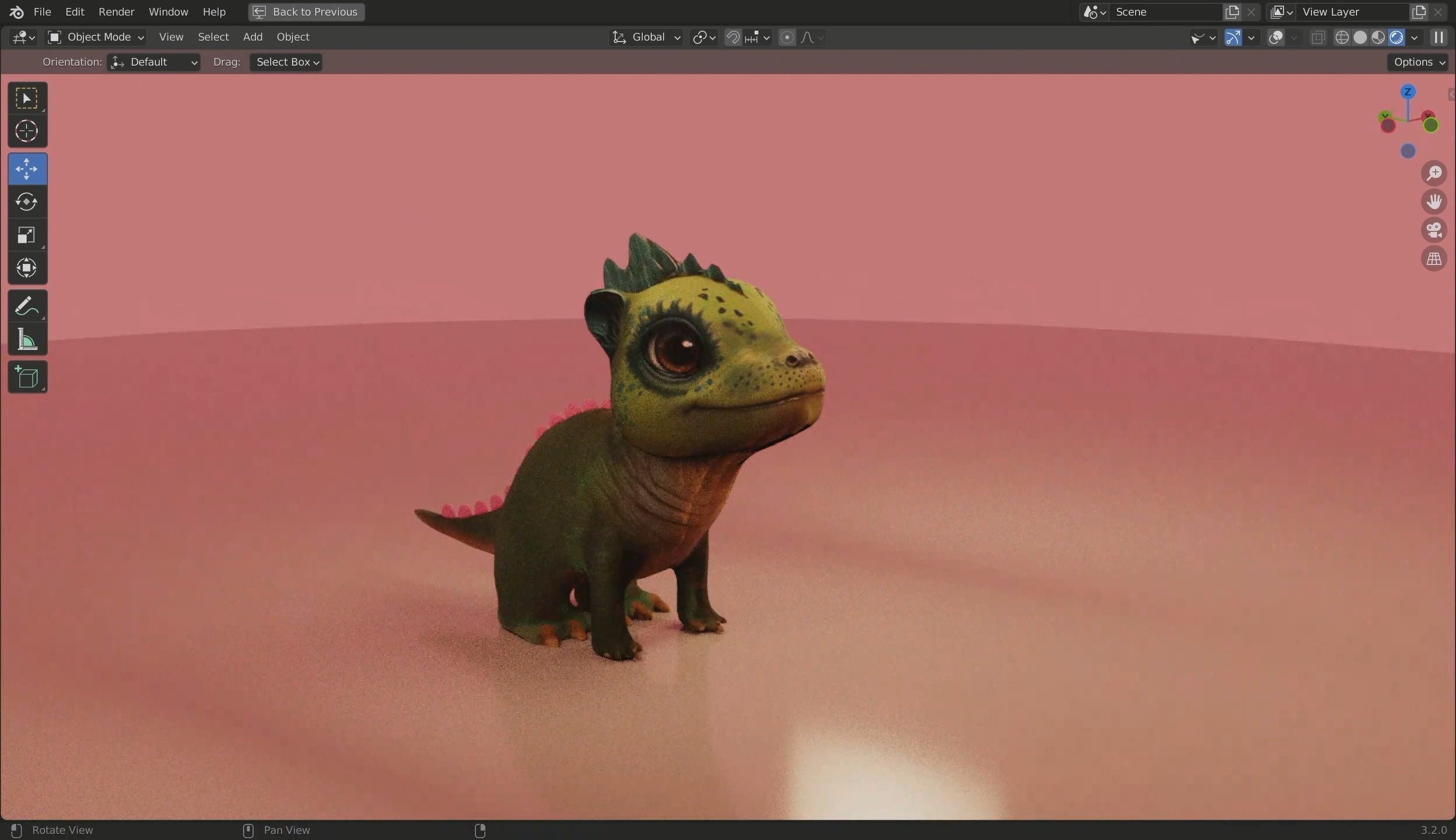 Baby Dragon 3D Model Low-poly 3D model_42