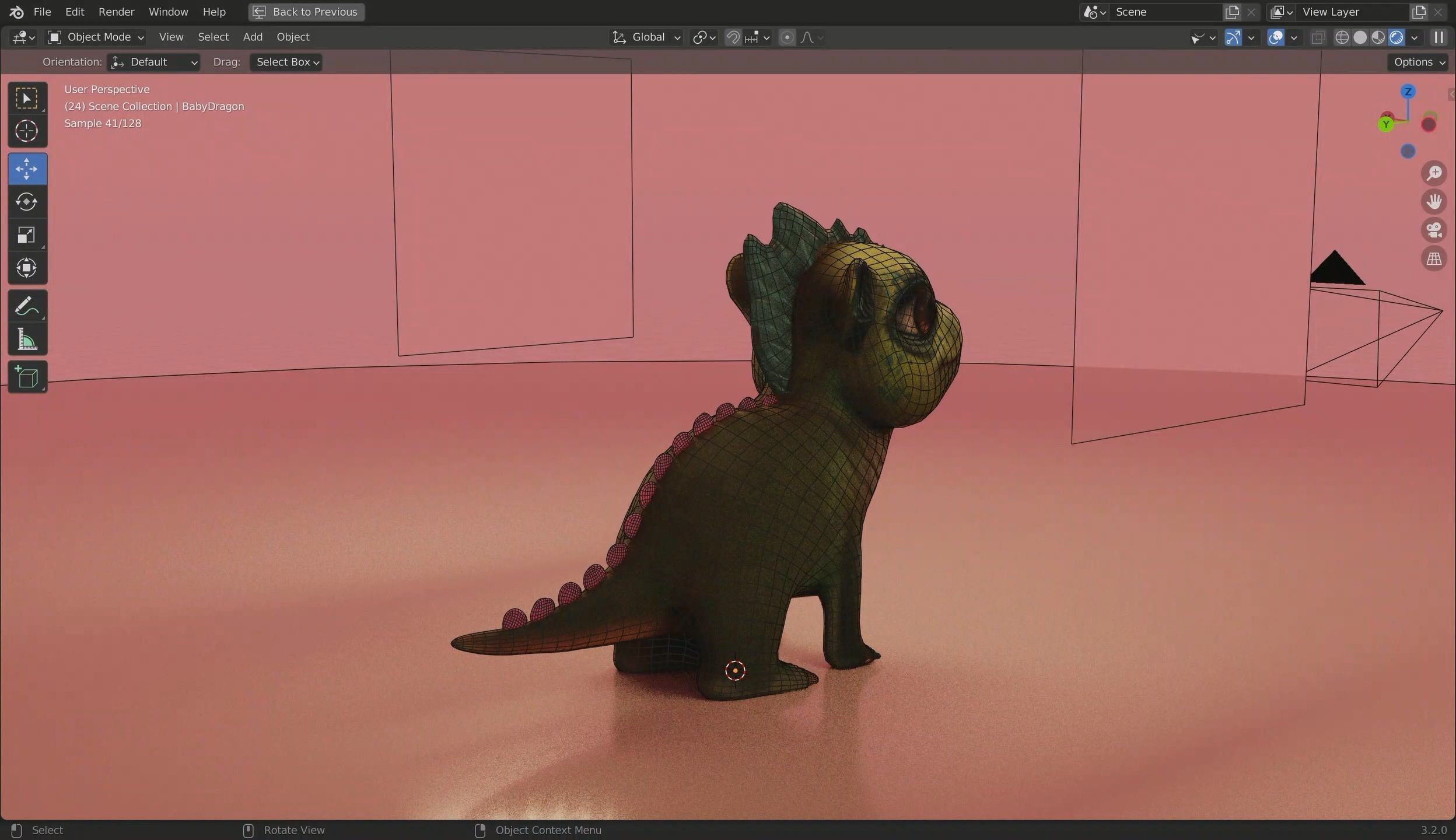 Baby Dragon 3D Model Low-poly 3D model_45