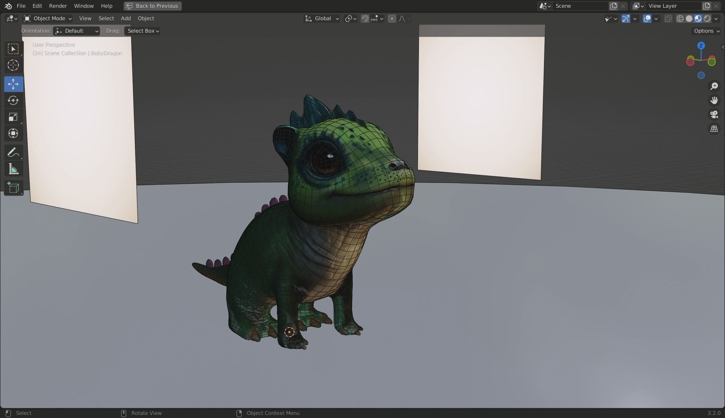 Baby Dragon 3D Model Low-poly 3D model_35
