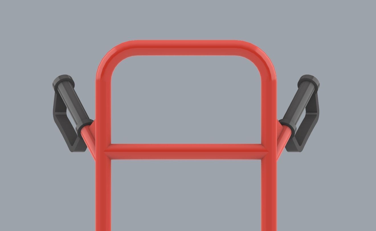 Folding Sack Truck Low-poly 3D model_15