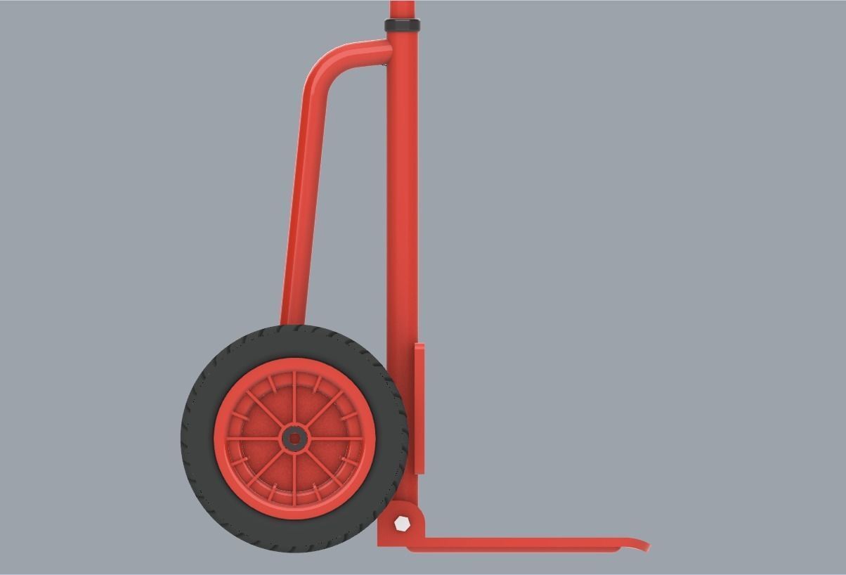Folding Sack Truck Low-poly 3D model_24
