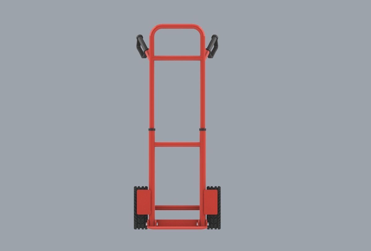 Folding Sack Truck Low-poly 3D model_14