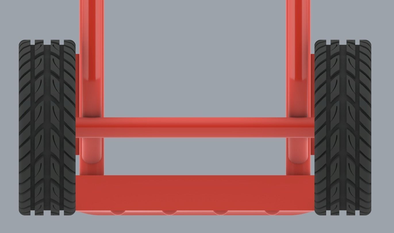 Folding Sack Truck Low-poly 3D model_21