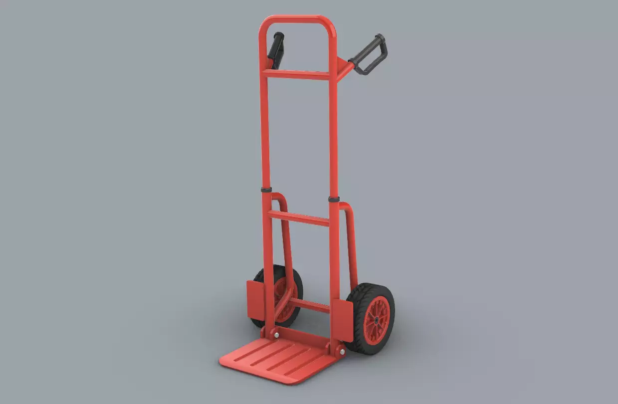 Folding Sack Truck Low-poly 3D model_0