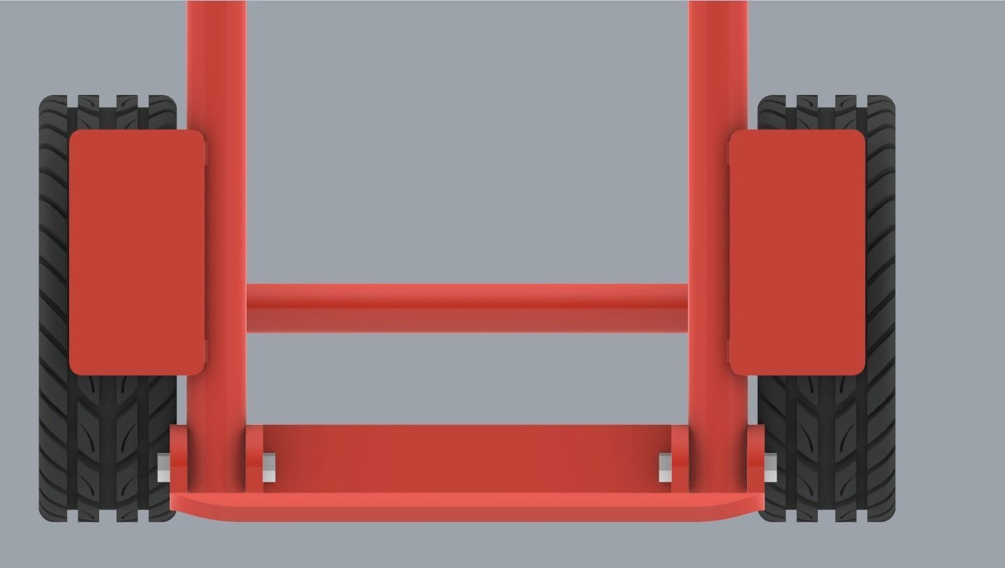 Folding Sack Truck Low-poly 3D model_17