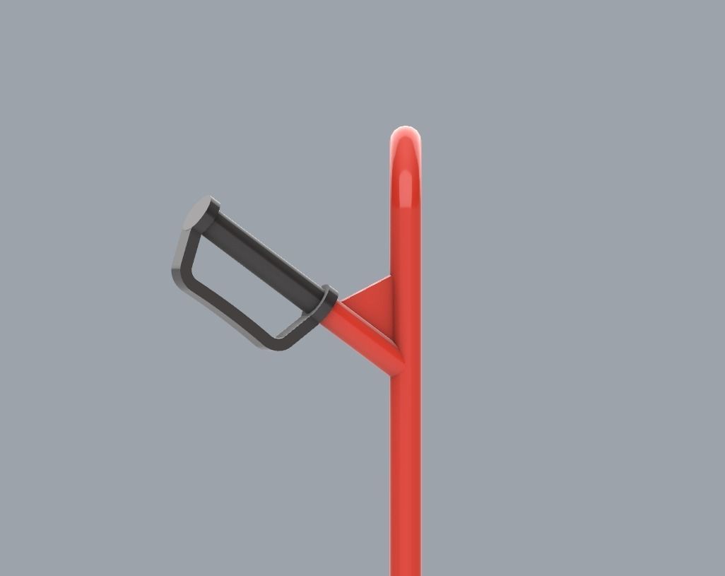 Folding Sack Truck Low-poly 3D model_23