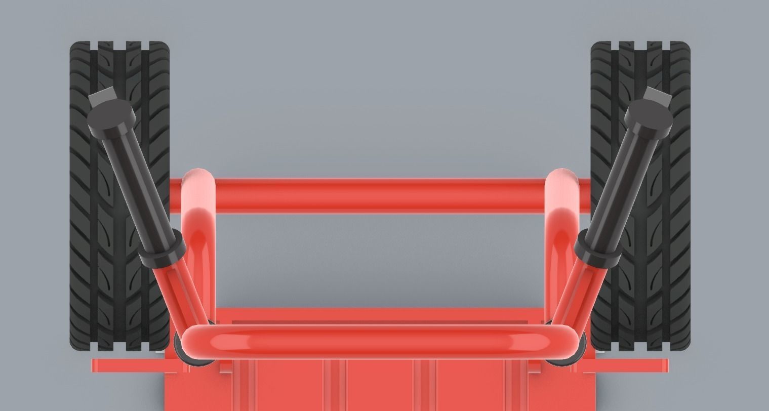 Folding Sack Truck Low-poly 3D model_12