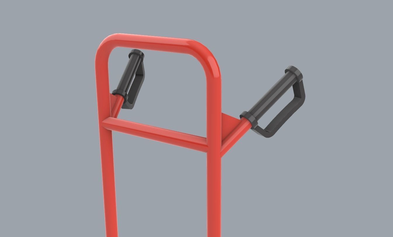 Folding Sack Truck Low-poly 3D model_3
