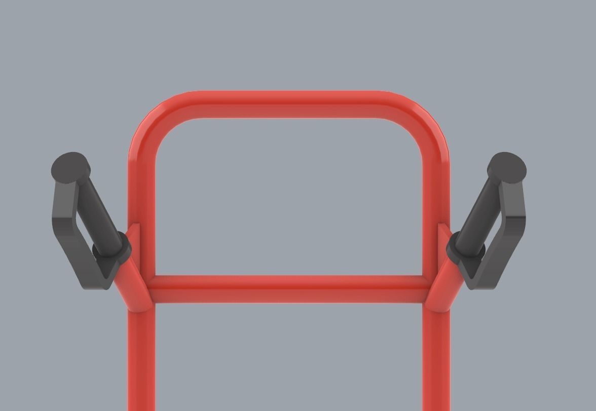 Folding Sack Truck Low-poly 3D model_19