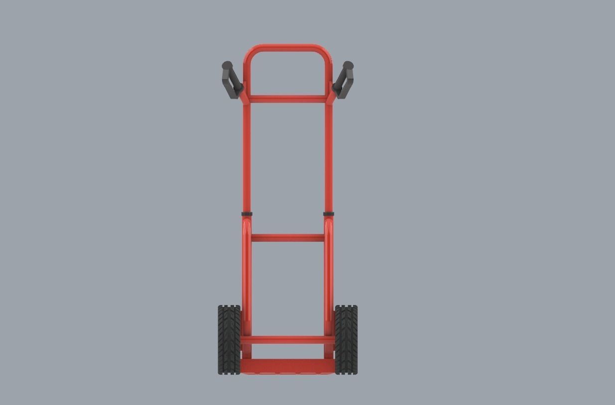 Folding Sack Truck Low-poly 3D model_18