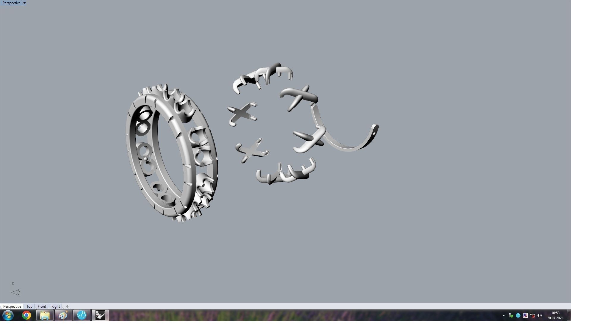  Sixteen Stone Ring 17 3mm 3D print model_8