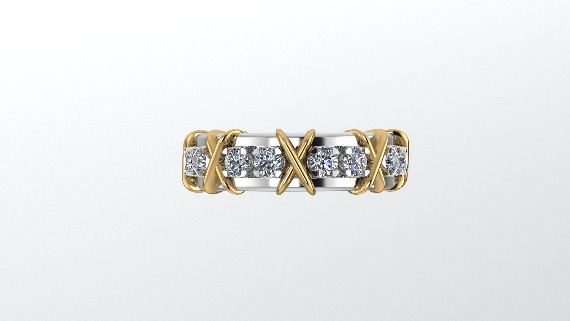  Sixteen Stone Ring 17 3mm 3D print model_3