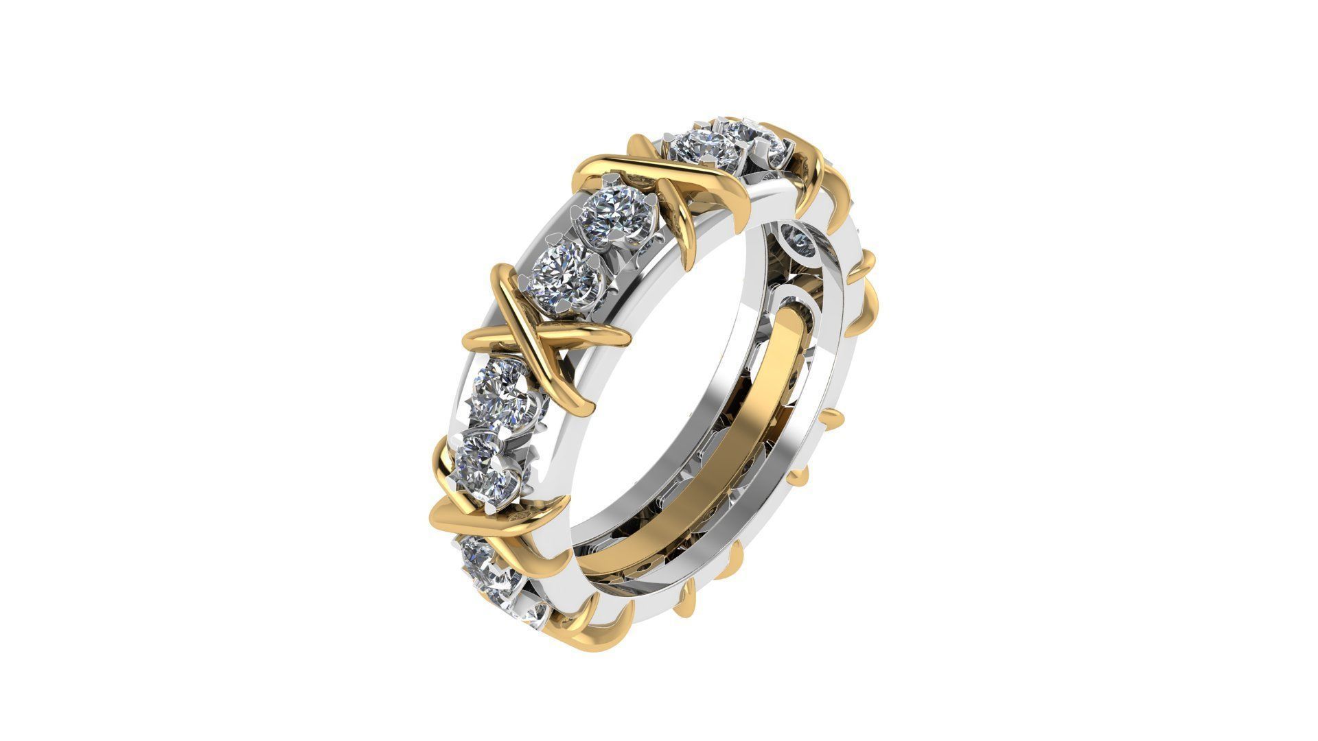  Sixteen Stone Ring 17 3mm 3D print model_1