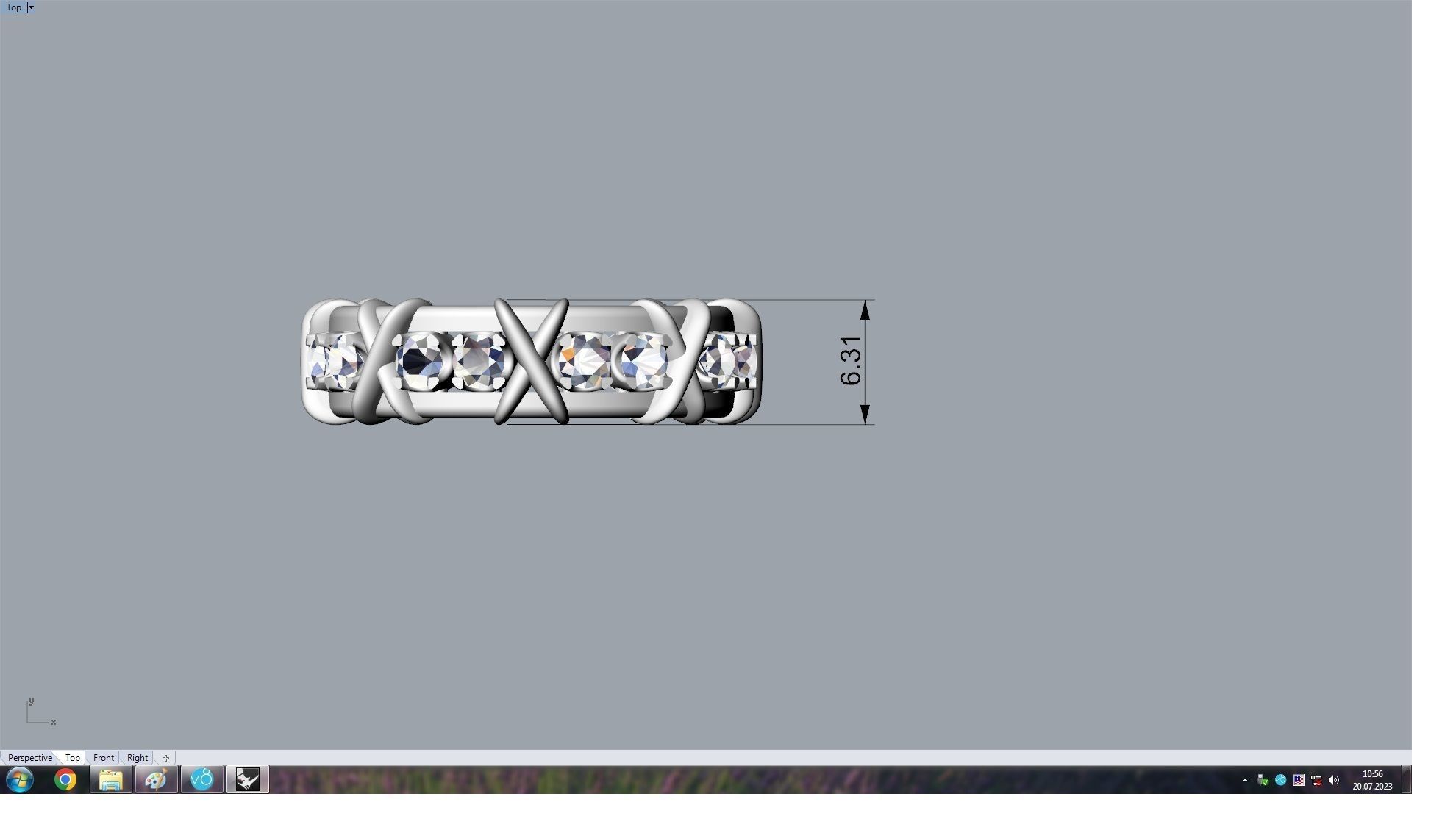  Sixteen Stone Ring 17 3mm 3D print model_6