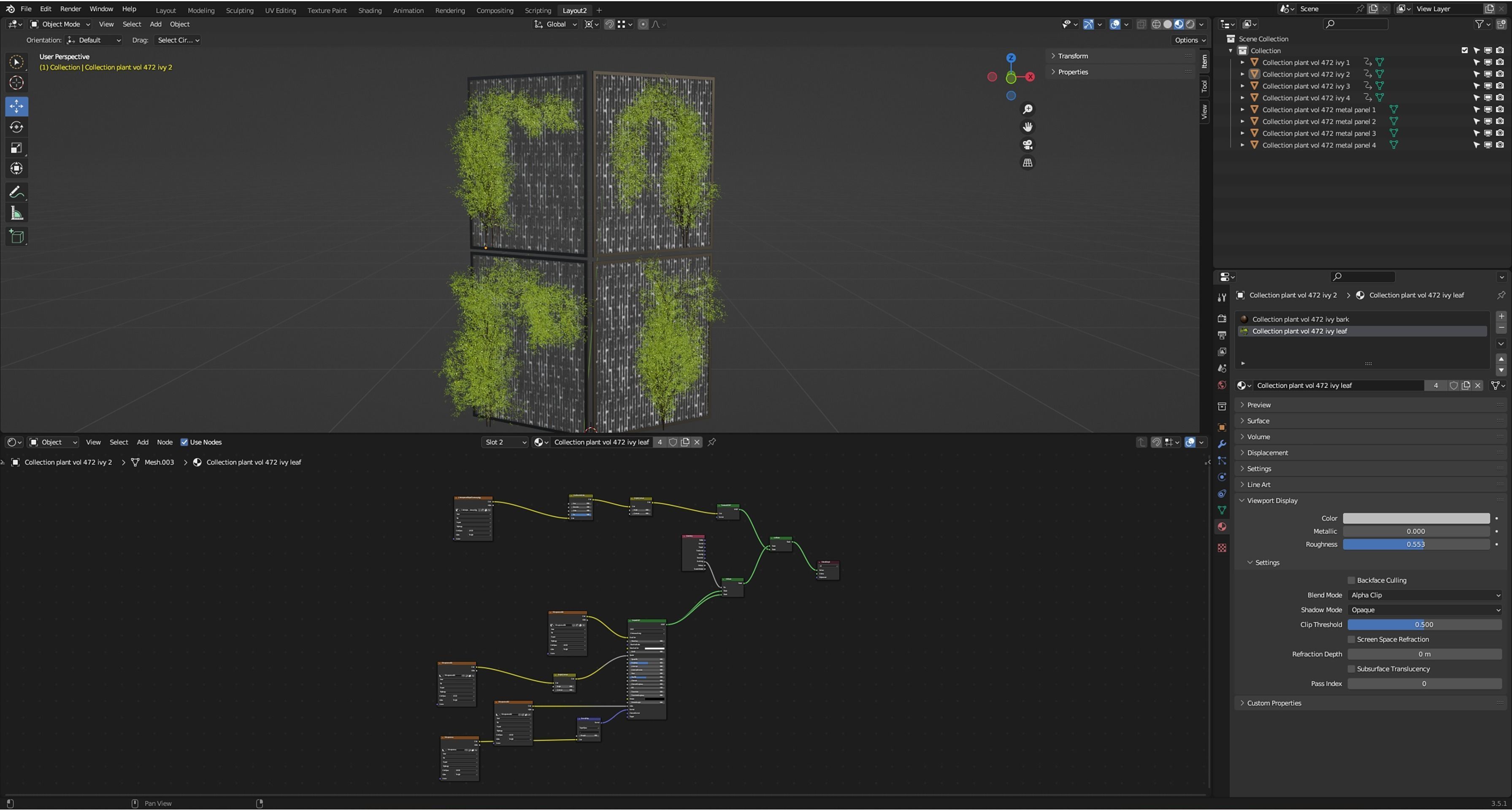 Collection plant vol 472 - blender model  3D model_6