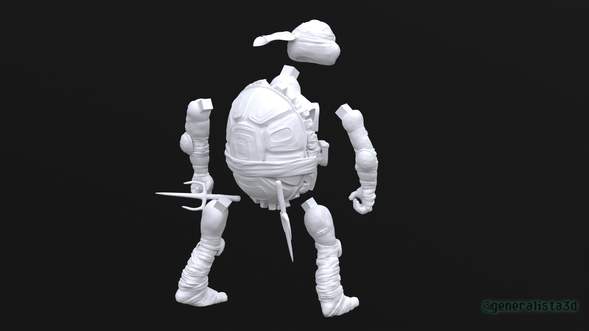 Raphael fan art from TMNT Mutant Mayhem Movie 3D print model_4