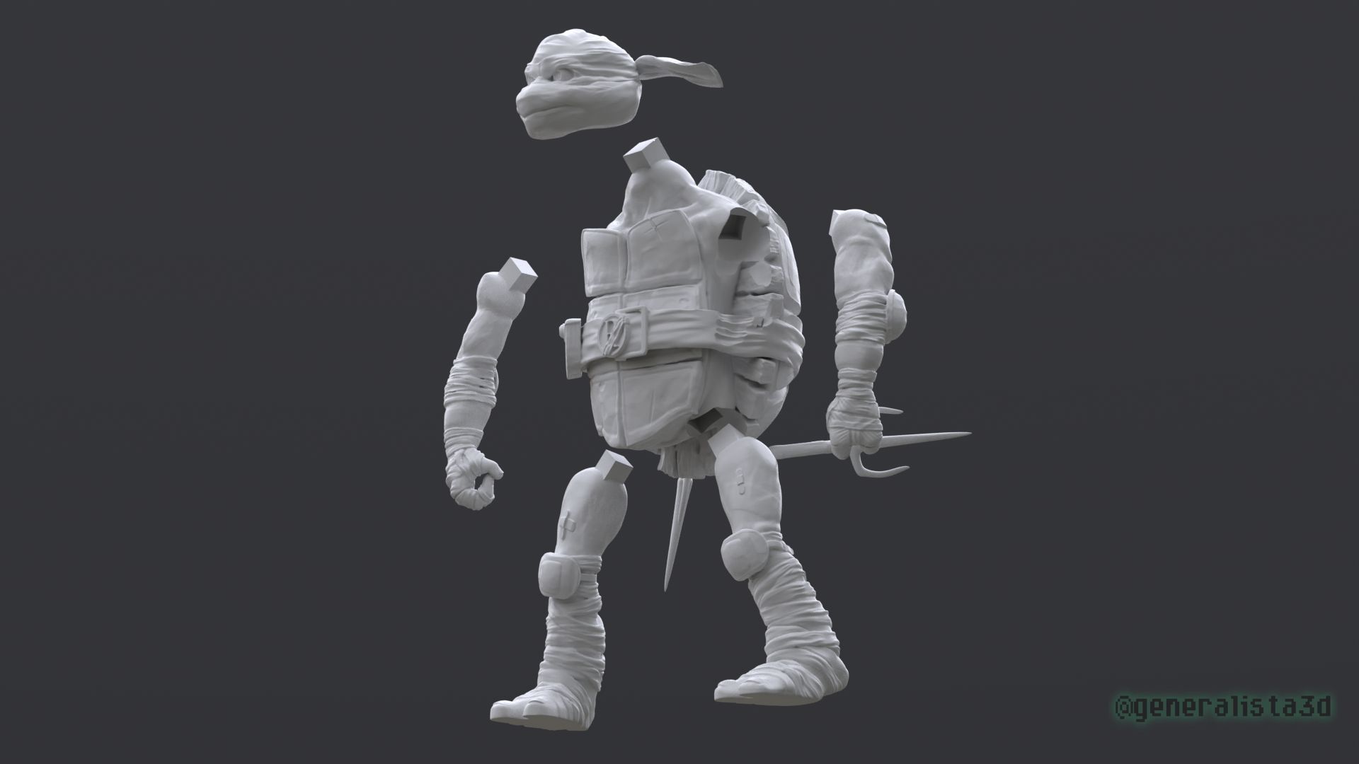 Raphael fan art from TMNT Mutant Mayhem Movie 3D print model_5