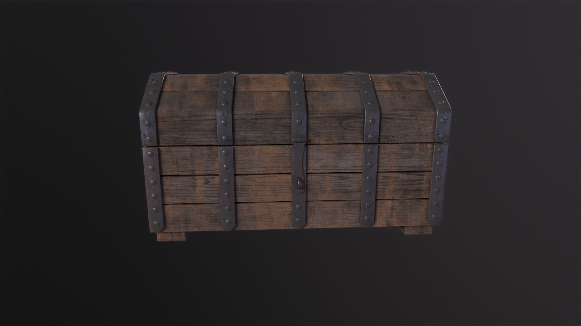 Medieval Chest 3D Model Low-poly 3D model_3