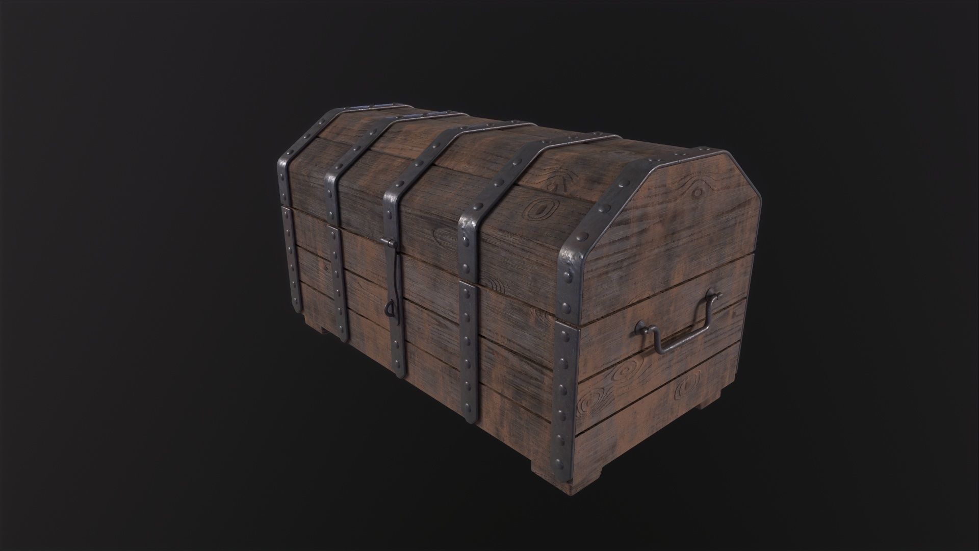 Medieval Chest 3D Model Low-poly 3D model_2