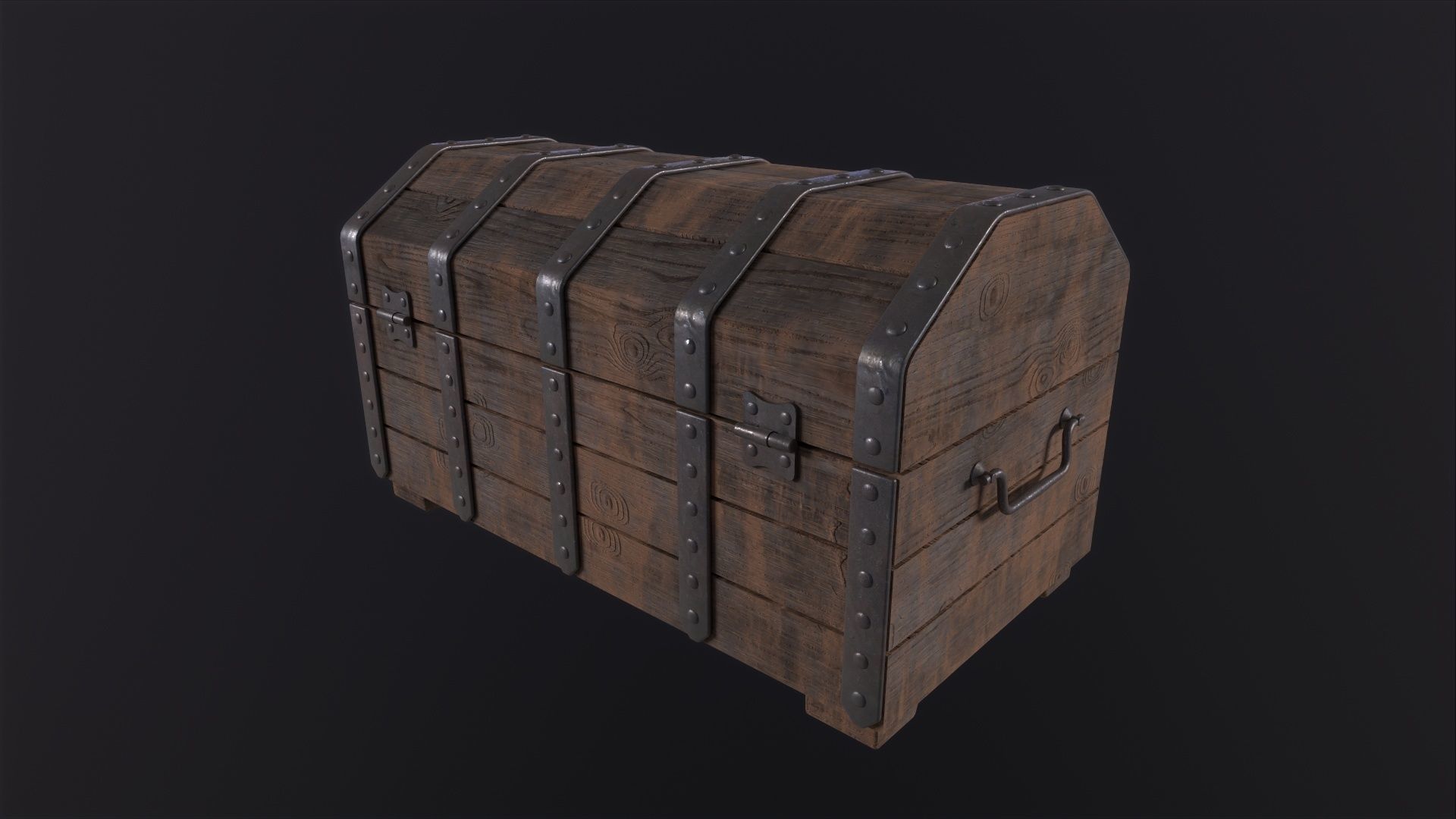 Medieval Chest 3D Model Low-poly 3D model_5
