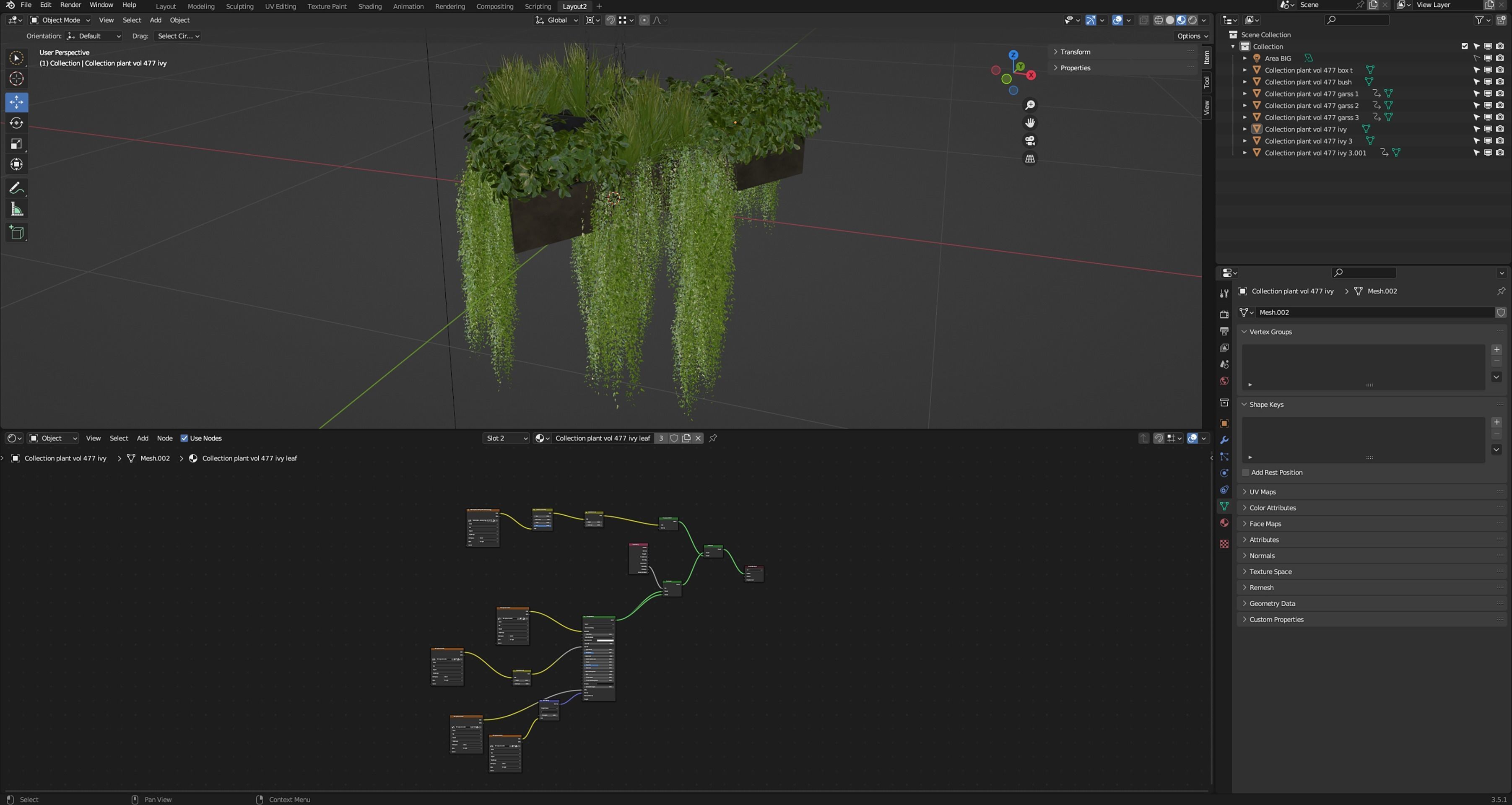 Collection plant vol 477 - blender model  3D model_6