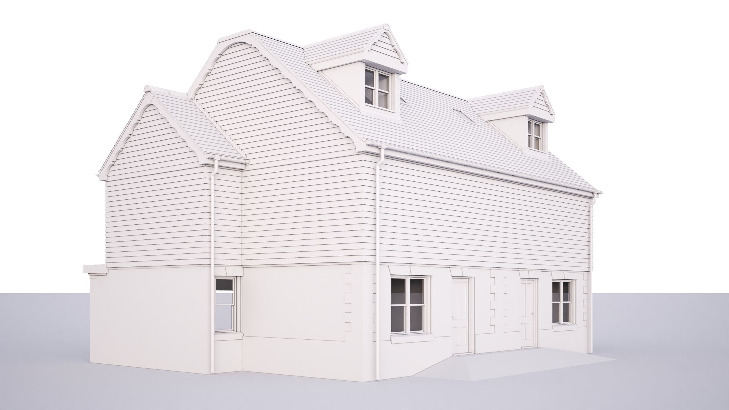 British House Chapel Road 3D model_2