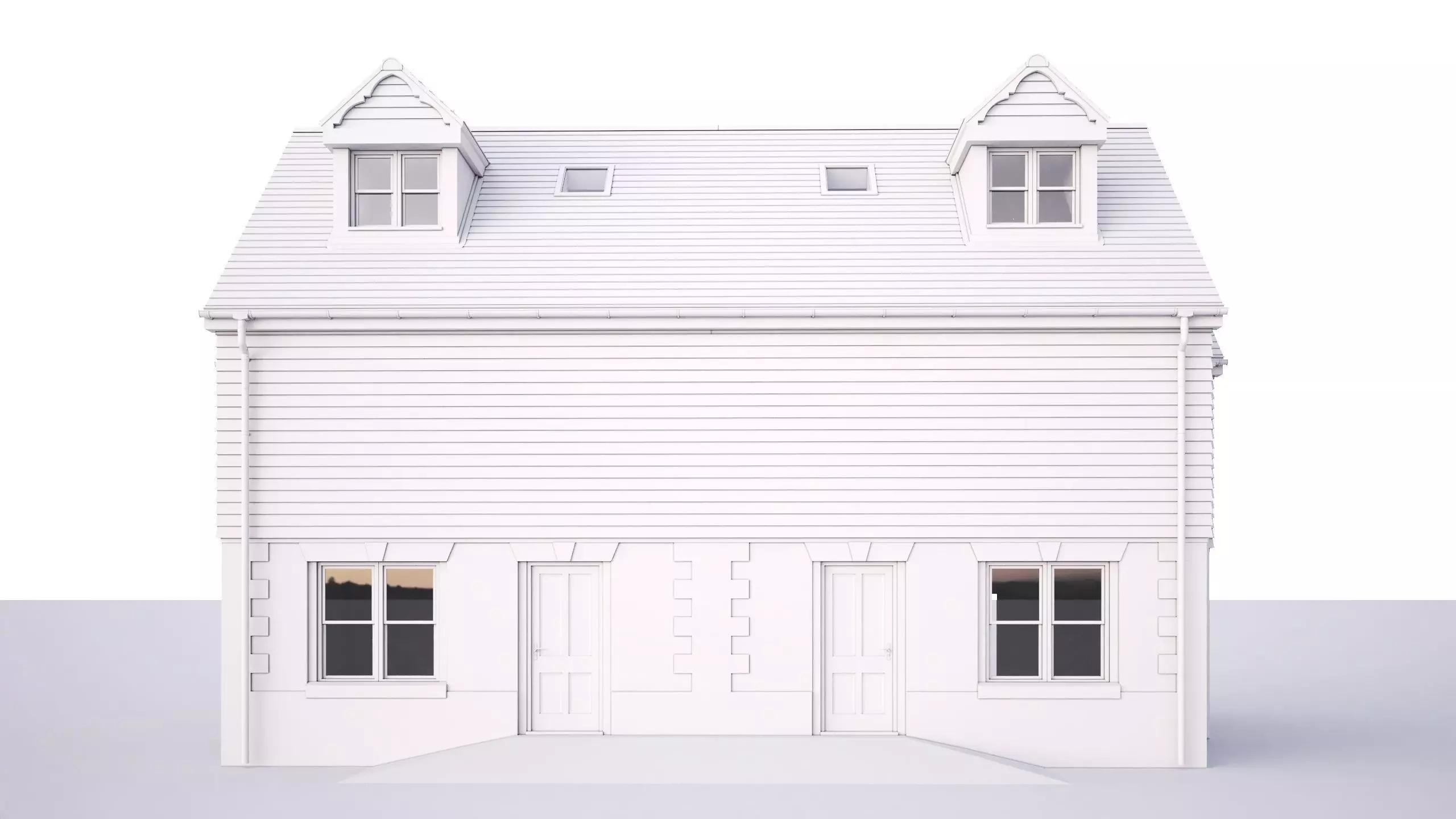 British House Chapel Road 3D model_0