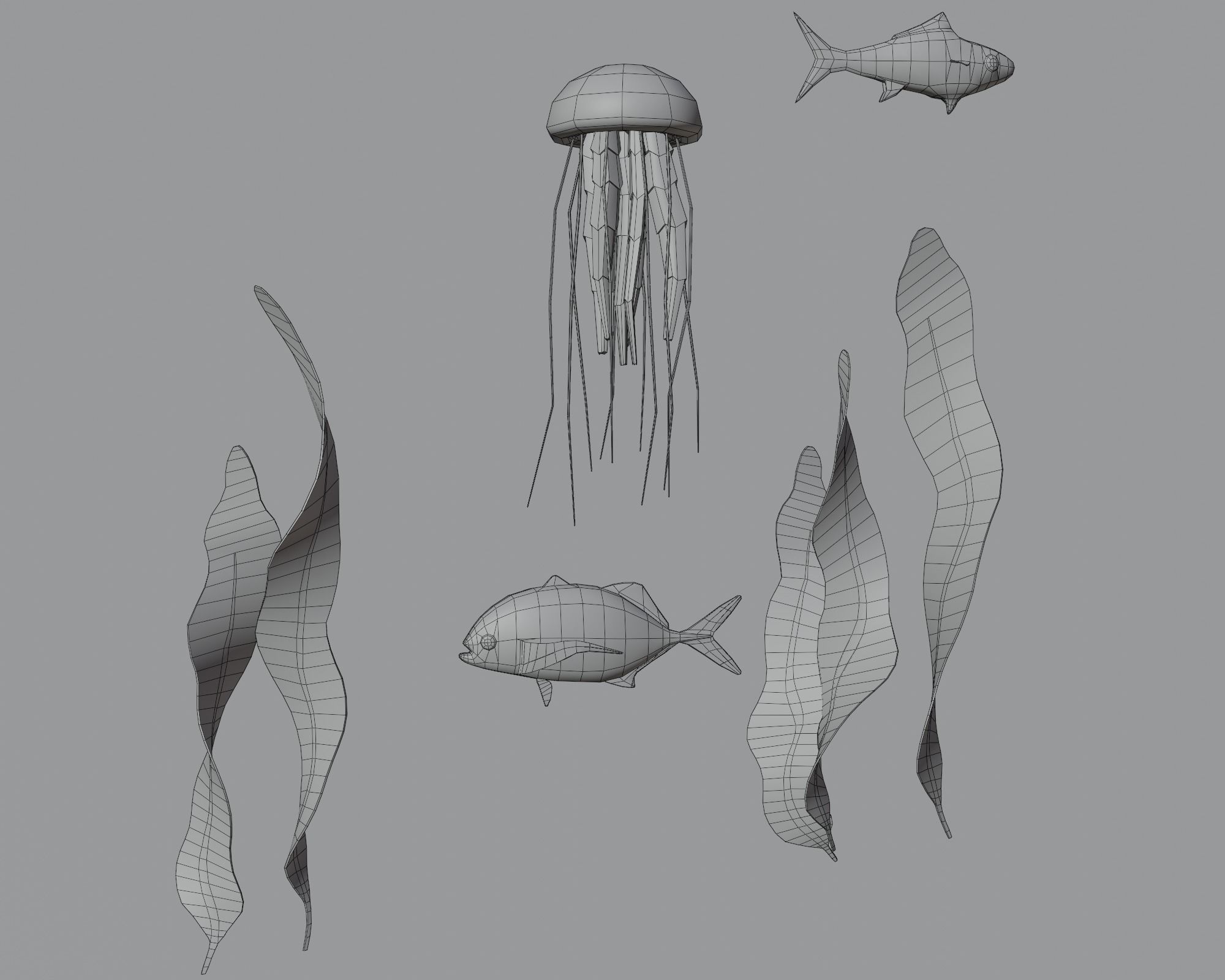 Underwater home Low-poly 3D model_38