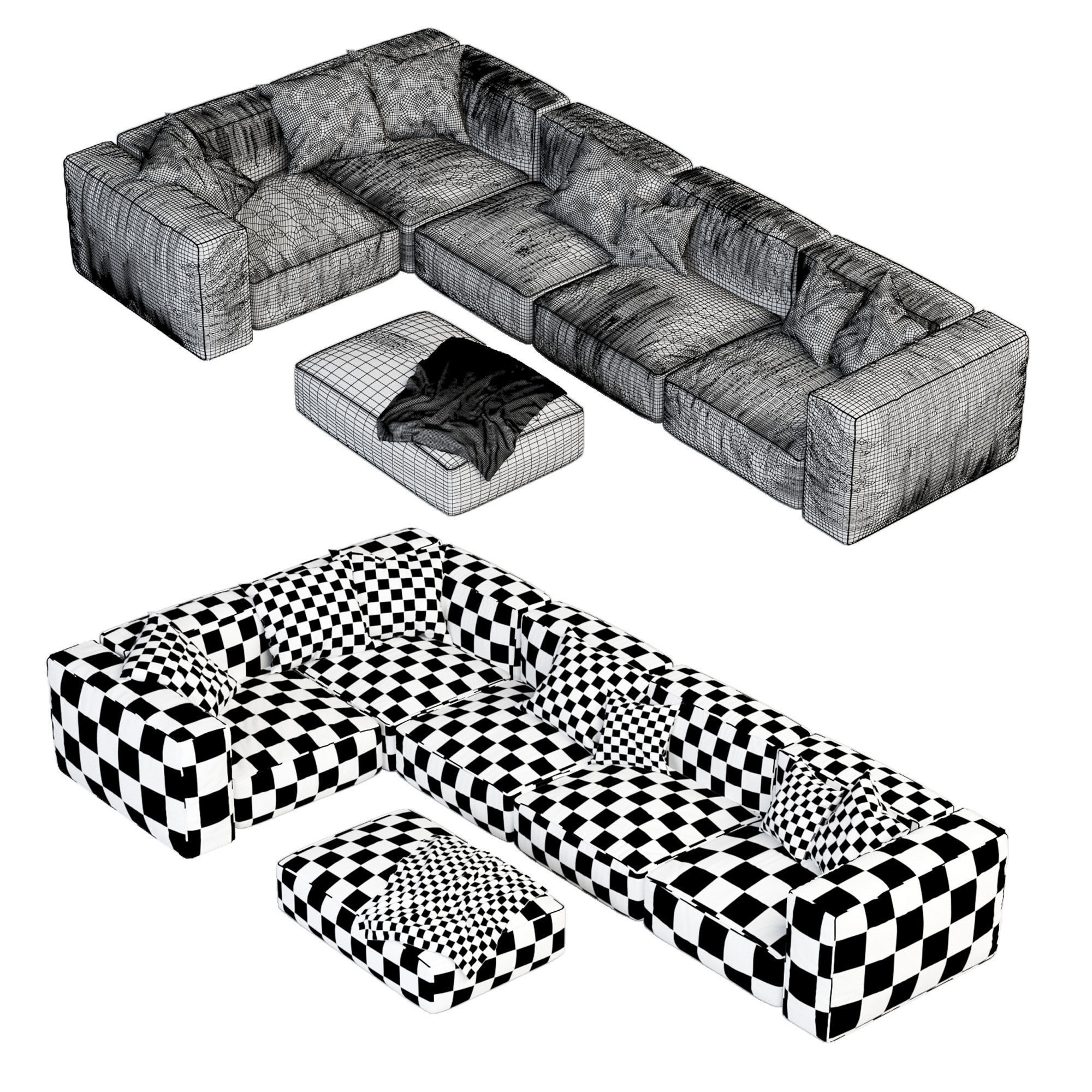 comfortable sofa 3D model_5