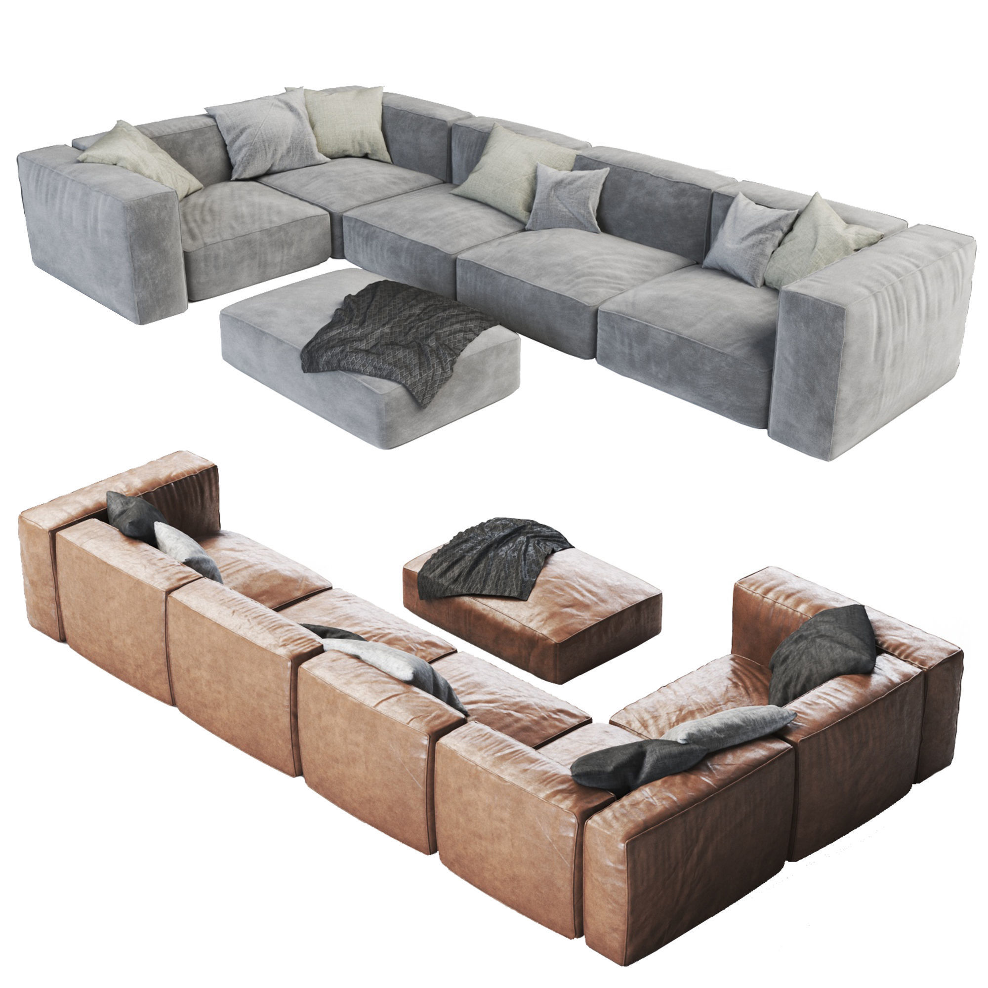 comfortable sofa 3D model_1