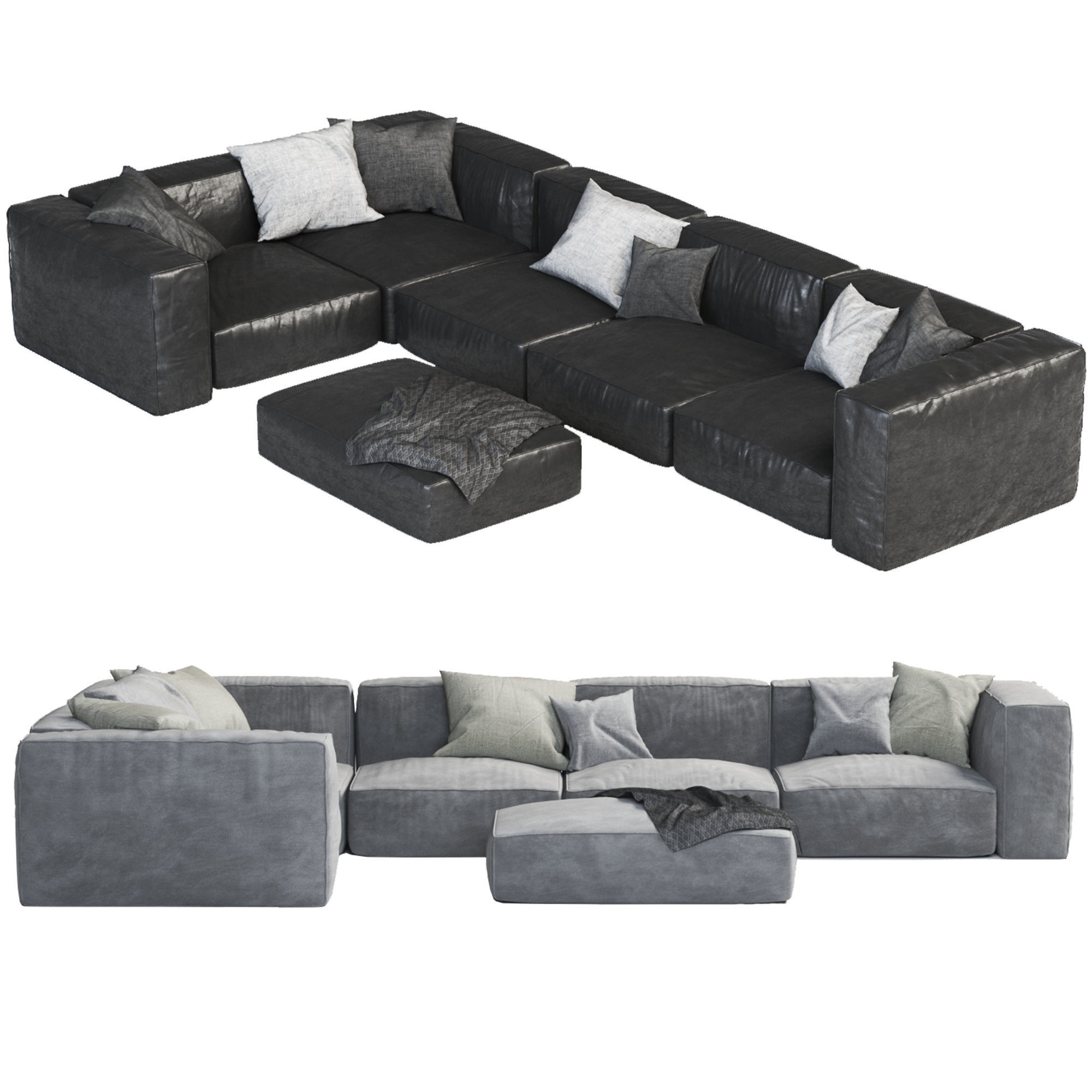 comfortable sofa 3D model_2
