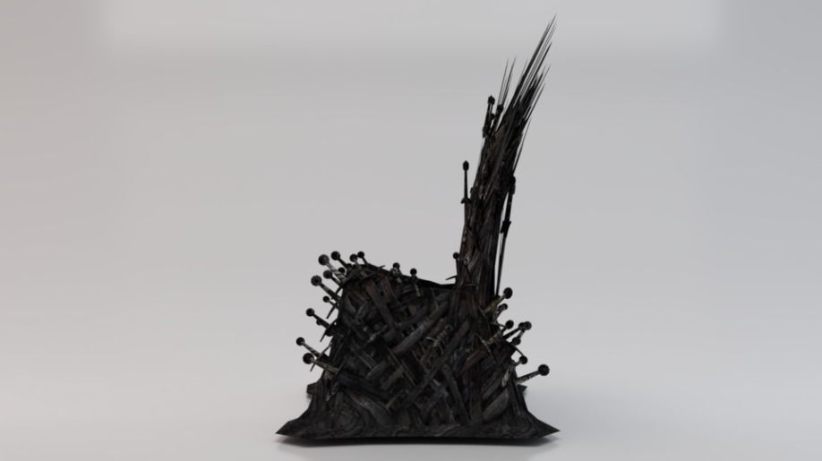 The Throne from the Game of Thrones - Iron Throne Low-poly 3D model_1