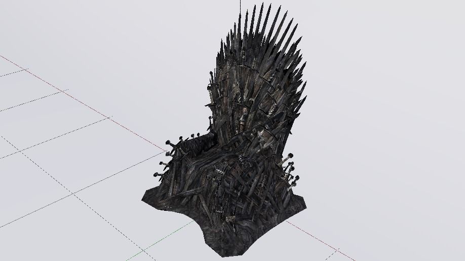 The Throne from the Game of Thrones - Iron Throne Low-poly 3D model_11