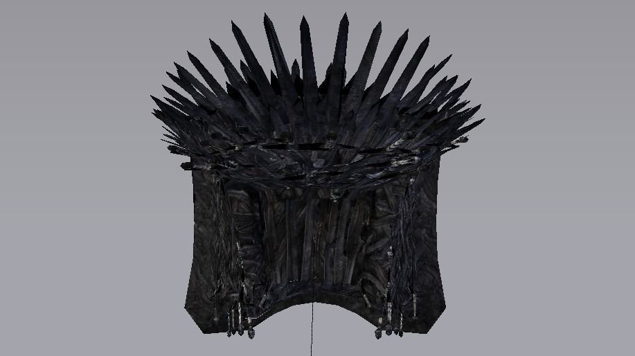 The Throne from the Game of Thrones - Iron Throne Low-poly 3D model_20