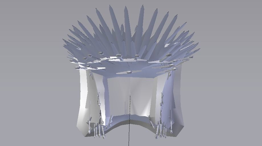 The Throne from the Game of Thrones - Iron Throne Low-poly 3D model_27