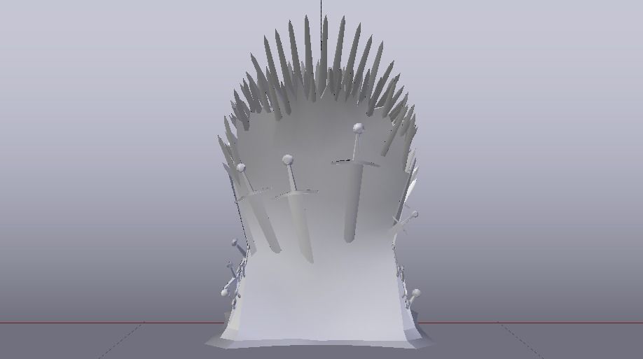 The Throne from the Game of Thrones - Iron Throne Low-poly 3D model_24