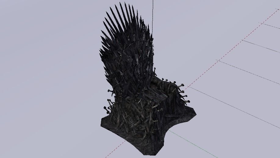 The Throne from the Game of Thrones - Iron Throne Low-poly 3D model_19