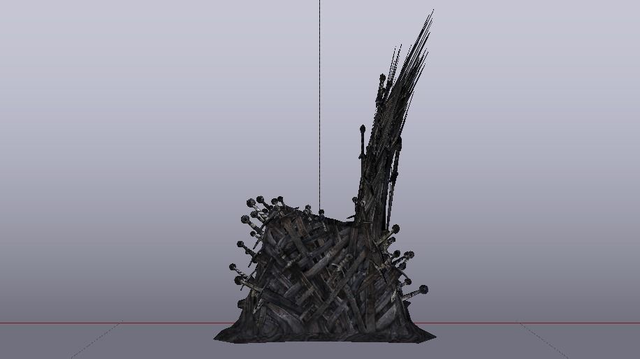 The Throne from the Game of Thrones - Iron Throne Low-poly 3D model_15