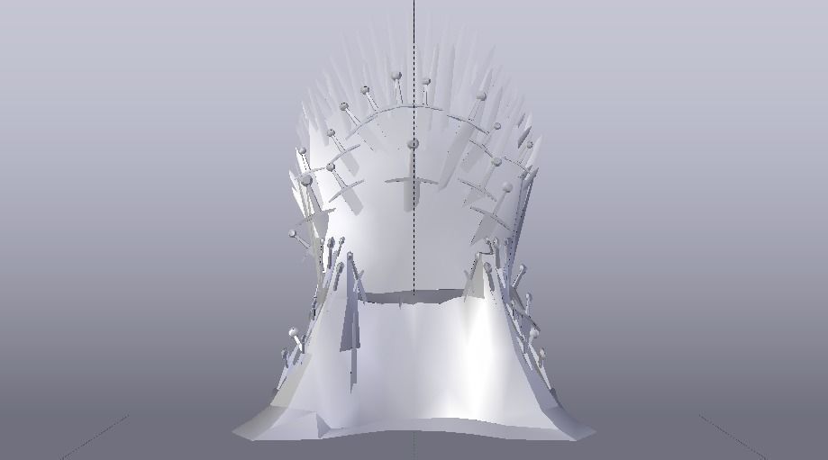 The Throne from the Game of Thrones - Iron Throne Low-poly 3D model_21