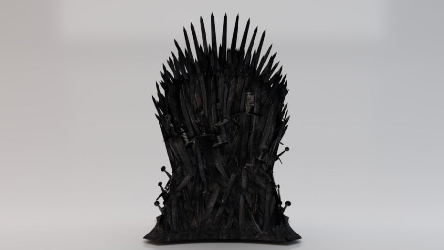 The Throne from the Game of Thrones - Iron Throne Low-poly 3D model_3