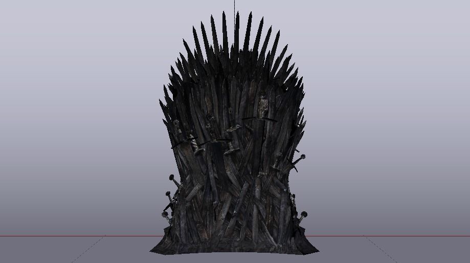 The Throne from the Game of Thrones - Iron Throne Low-poly 3D model_17