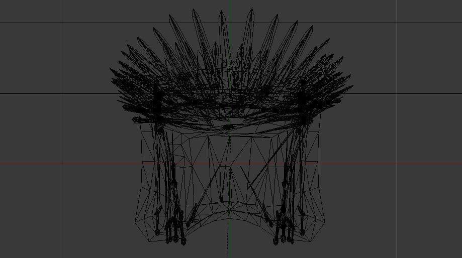 The Throne from the Game of Thrones - Iron Throne Low-poly 3D model_34