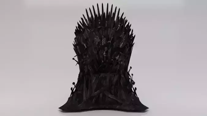 The Throne from the Game of Thrones - Iron Throne Low-poly 3D model