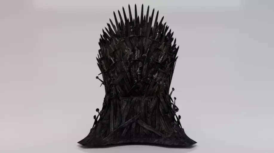 The Throne from the Game of Thrones - Iron Throne Low-poly 3D model_0