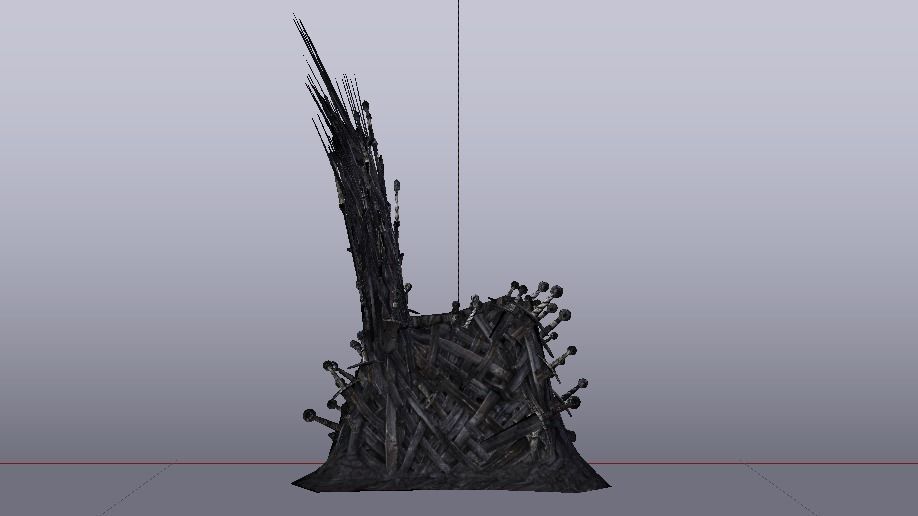 The Throne from the Game of Thrones - Iron Throne Low-poly 3D model_16