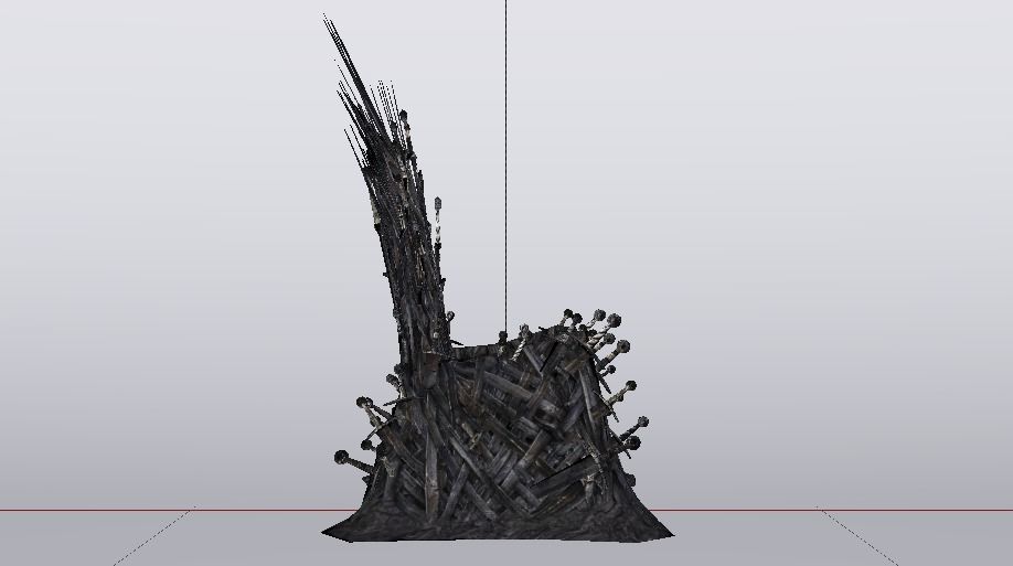 The Throne from the Game of Thrones - Iron Throne Low-poly 3D model_9